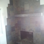 slate corner fireplace surround