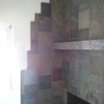 slate fireplace surround