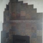 custom tile near fireplace
