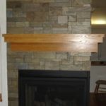 wood mantle fireplace